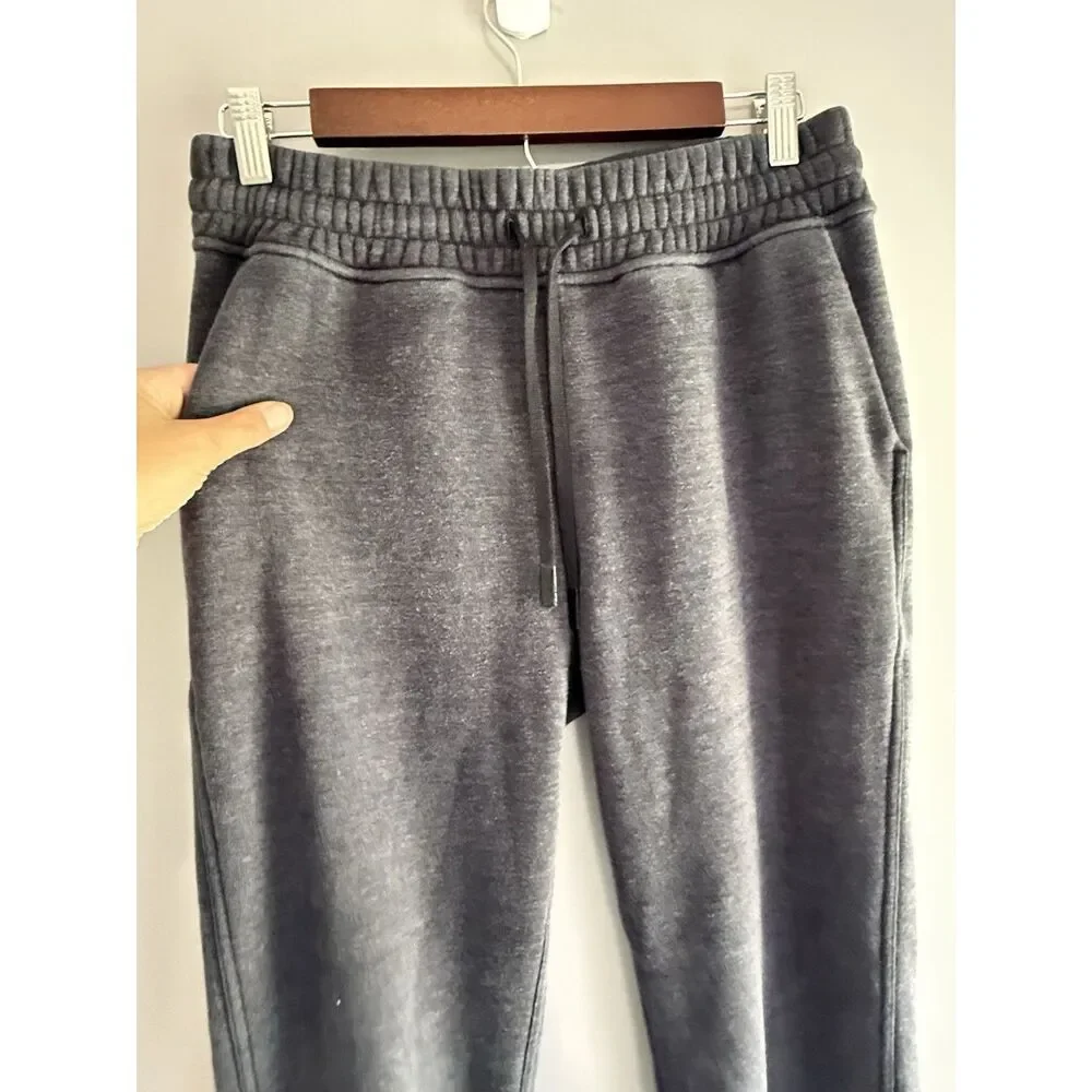 Lululemon Women's 6 Plush Times Jogger Sweatpants Gray Drawstring Lounge Pockets